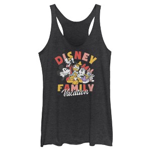 Womens Mickey & Friends Family Vacation Racerback Tank - 1 of 4