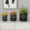 Wooakway 10" Dia Outdoor Indoor Ceramic Planter Pot Decorative Planter with Drainage Hole Patio Flower Pot - 3 of 4