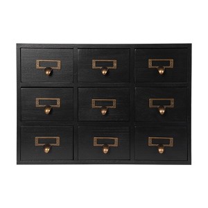 YIYIBYUS 9 Drawers Apothecary Chests and Cabinets, Wooden Desk Drawer Organizer - 1 of 4