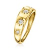 Ross-Simons 0.25 ct. t.w. Diamond Starburst Ring in 18kt Gold Over Sterling - 3 of 4