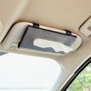 Zodaca Sun Visor Tissue Holder for Car, 12 Bags of Refill Tissues, Silver, 24 Sheets Each - 2 of 4