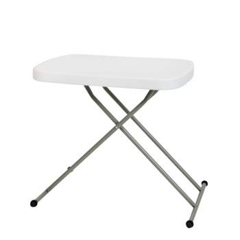 Flash Furniture Indoor/outdoor Plastic Folding Table, Adjustable Height  Commercial Grade Side Table, Laptop Table, Tv Tray : Target