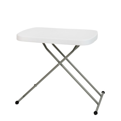 Tilt-a-Table Portable Height Adjustable TV Tray/Laptop Table, White