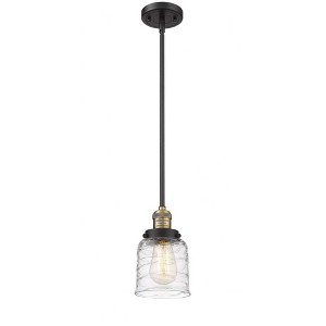 Bell - 1 Light Stem Hung Mini Pendant In Industrial Style-10 Inches Tall and 5 Inches Wide - 1 of 1