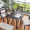 Tangkula 43" Wooden Dining Table w/Rubber Wood Legs for 2-4 People Load 260 LBS - 4 of 4