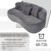 PAGED Modern Chenille Bean Bag Chair with High Back, Loveseat Sofa for Adults and Kids, Comfy Chair for Living Room, Bedroom - 4 of 4