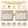 8 Drawer Dresser for Bedroom with LED Light and Charging Station, Modern Wide Chest of Drawers with Open Storage for Living Room or Entryway - 3 of 4