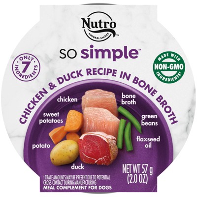 Photo 1 of * CASE OF 10* Nutro So Simple Bone Broth Wet Dog Food - 2oz EXP 08/2024