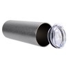 Elanze Designs Floral Squirrel with Acorn 20 Ounce Double-Walled Stainless Steel Insulated Slim Travel Tumbler with Lid and Straw, Silver Sparkle - 2 of 4