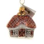 Golden Bell Collection Czech Gingerbread House  -  1 Ornament 2.75 Inches -  Ornament Christmas Cookie  -  Nvv147  -  Glass  -  White