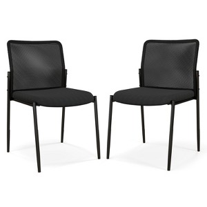 Tangkula Office Guest Chair Set of 2/4/6/8/10/12 with Breathable Mesh Back Padded Seat for Waiting Room - 1 of 4
