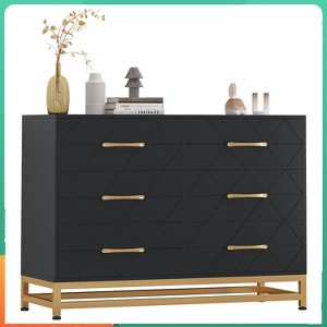 Morden Wood 6 Drawer Dresser for Closet, TV Stand,Chest of Drawers for Bed Room - 1 of 4