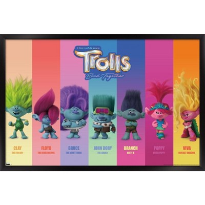 Trends International Trolls: Band Together - Perfect Harmony Framed ...