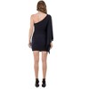 24seven Comfort Apparel One Shoulder Drape  Bodycon Dress - 3 of 4