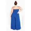 Women's Plus Size Attract Jumpsuit - ultra blue | CITY CHIC - 3 of 4