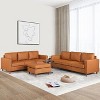 Coucheta 85" 3-Seater Sofa Collection - Modern & Mid-Century Styles with Deep Seats, Comfy Cushions, Premium Leather & PU, Multiple Colors - 4 of 4
