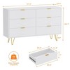Dresser for Bedroom White Modern 6 Drawer Dresser with Metal Handles - 2 of 4