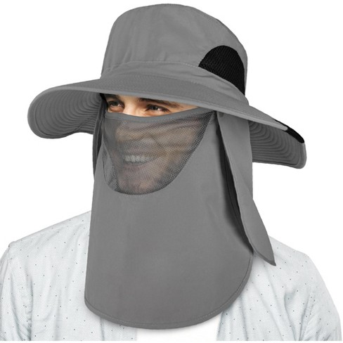 Outdoor Sun Hat UV Protection Fishing Hike Caps Face Neck Flap Cover  Unisex>
