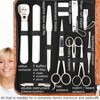 23 - Piece Manicure Pedicure Grooming Kit for Professional Nail Care, Includes Tweezers, Fashion Leather Case - 2 of 4