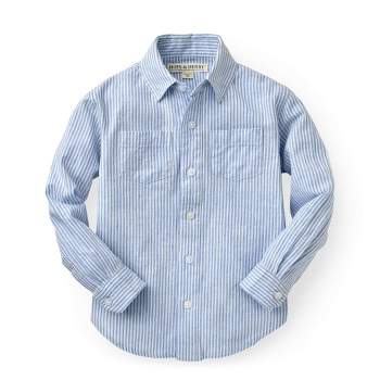 Hope & Henry Boys' Linen Button Down Shirt, Infant