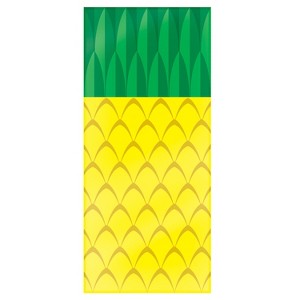 Beistle Pineapple Cello Bags, 4" x 9" x 2", (100/Pkg) Multicolored - 1 of 4