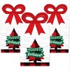 Big Dot of Happiness Holiday Plaid Trees - Square Favor Gift Boxes - Buffalo Plaid Christmas Party Bow Boxes - Set of 12 - 2 of 4