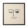 Summer Sun Home Art Wink Framed Wall Canvas Black/Cream - Deny Designs - 4 of 4