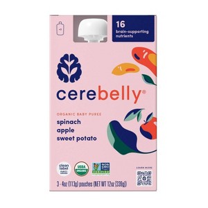 Cerebelly Spinach Apple Sweet Potato Baby Meals Multipack - 4oz/3pk - 1 of 4