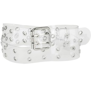 INSPIRE CHIC Women's Clear Grommet Transparent Pin Buckle Waist Belts - 1 of 4