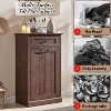 Laundry Hampers with Drawer, 10 Gallon Farmhouse Clothes Hamper, Wood Laundry Table with Laundry Storage Basket for Bathroom - 2 of 4