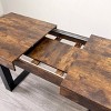 63–78.7 in Extendable Dining Table with Hidden Leaves, Waterproof Wood Grain Surface for 6–10 People-Baofuwish - 3 of 4