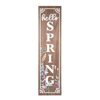 Transpac Wood 47" Brown Spring Cottage Core Spring Sign