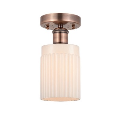Hadley - 1 Light Semi-Flush Mount In Art Deco Style-9.75 Inches Tall and 4.5 Inches Wide