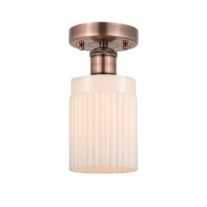 Hadley - 1 Light Semi-Flush Mount In Art Deco Style-9.75 Inches Tall and 4.5 Inches Wide - 1 of 1