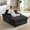 Large Single-Seat Sofa with Ottoman – Modular Design, Removable & Washable Covers, 300 lbs Capacity - 3 of 4