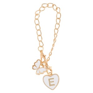 Unique Bargains Butterfly Heart Cup Chain Charm Water Cup Pendant 1 Pc - 1 of 4