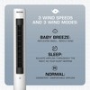 Hurricane Triple Action Indoor Tower Fan, 40 Inch Air Enhancing Electric Cooling Fan with Aromatherapy Diffuser and Remote Control, White - 3 of 4