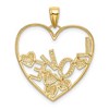 Black Bow Jewelry 14k Yellow Gold and White Rhodium Floating Love Hearts Pendant, 25mm - 3 of 4