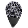 Slickblue Women’s Fashion Ring in IP Light Black Stainless Steel, Flower Design with Tanzanite Crystal, Sizes 5-9 - 4 of 4