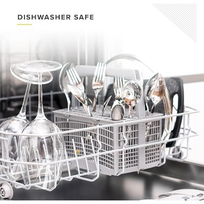 26-Piece Polished Stainless Steel Flatware Set with Beveled Edges