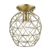 Livex Lighting Geometrix 1 - Light Flush Mount in  Antique Brass - 3 of 4
