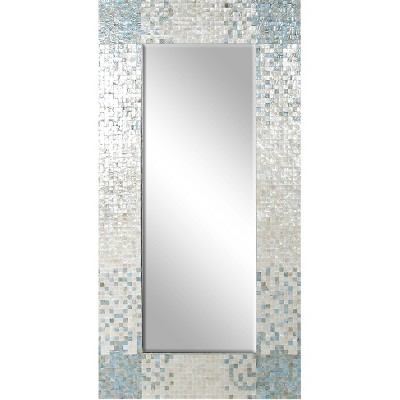 71" x 36" Coastal Wood and Mussel Shell inlaid Wall Mirror - Olivia & May