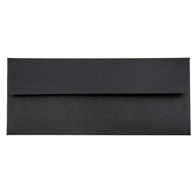 JAM Paper #10 Business Envelopes 4.125 x 9.5 Black Linen 900921796I