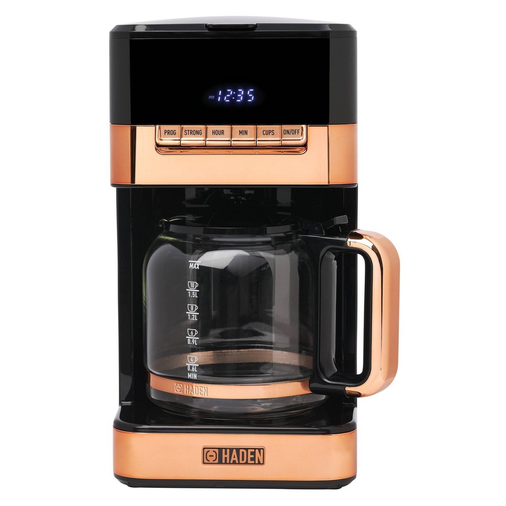 Photos - Coffee Maker Haden Quintessential Brew 12c Digital Drip  Black and Copper 