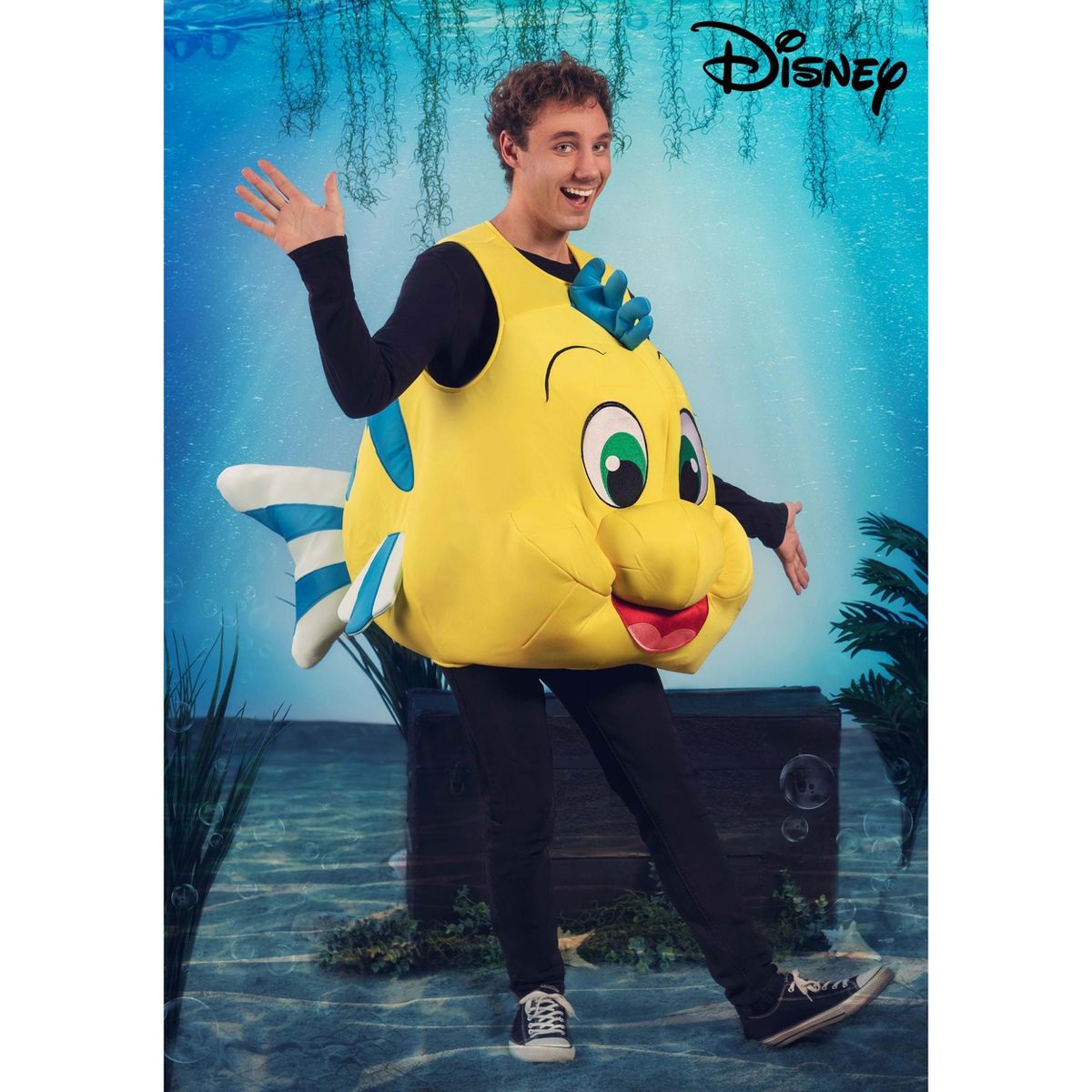HalloweenCostumes.com Disney The Little Mermaid Adult Flounder Costume - thumbnail 2