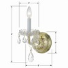 Crystorama Lighting Traditional Crystal 1 - Light Sconce in  Polished Brass - 3 of 3