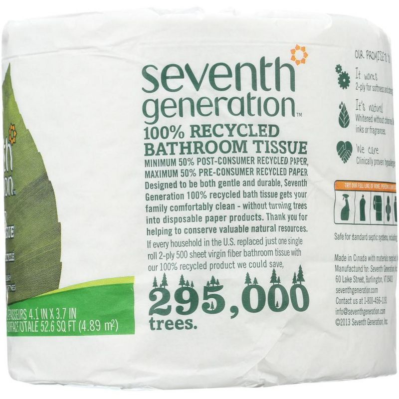 Seventh Generation 100% Recycled Bathroom Tissue 2-Ply 500 Sheets - 60 ct, 4 of 6