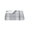 50"x70" Cozy Teddy Plaid High Pile Fleece Throw Blanket Gray - Cannon: Soft, Sensory Friendly, Year-Round Comfort - 4 of 4