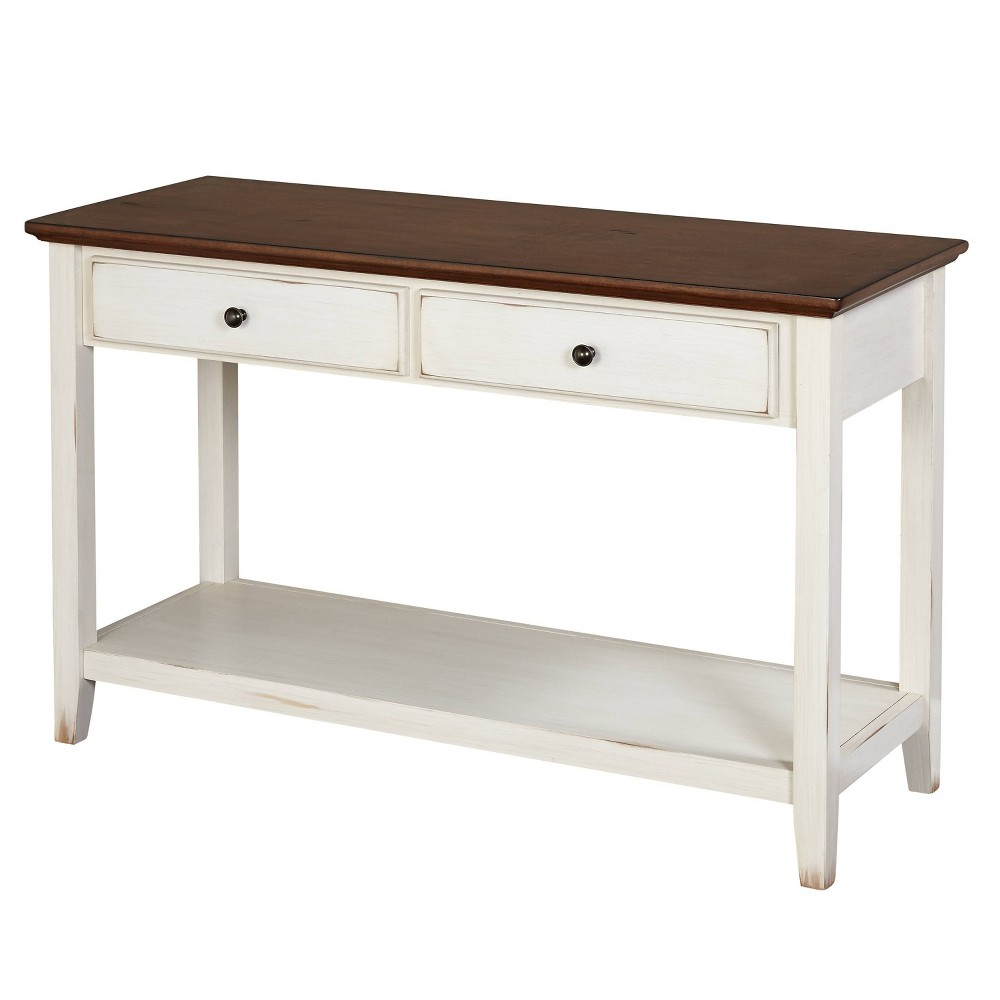 Photos - Coffee Table Charleston Sofa Table Off White/Chestnut - Buylateral