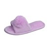 Roxoni Girl's Lovely Velvet Pom-pom Open Toe Kids House Slides Slipper - 3 of 4